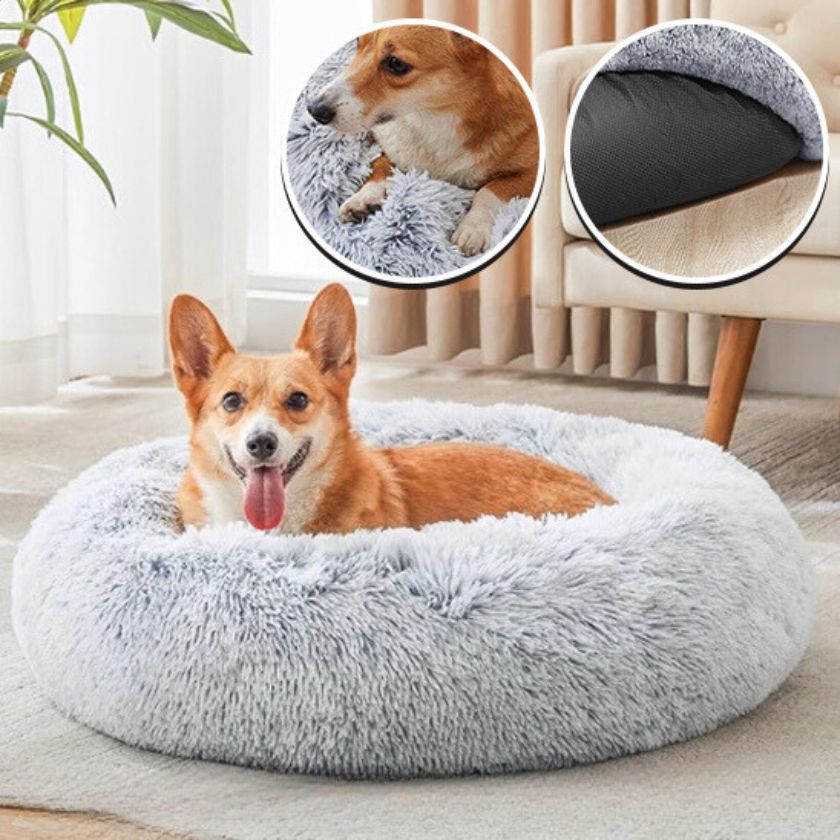 coussin chien Donut | Coussin Donut™ - Gris - Joli Doggy